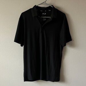 FLX Men's Sleek Black Polo Shirt
